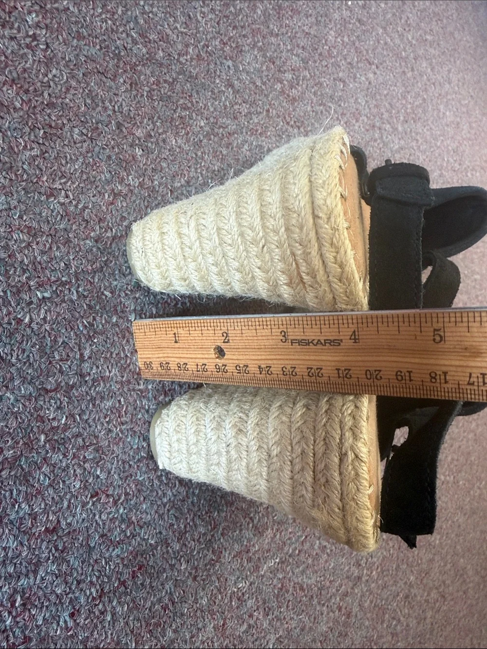Toms Black Suede Espadrille Slingback Sandals